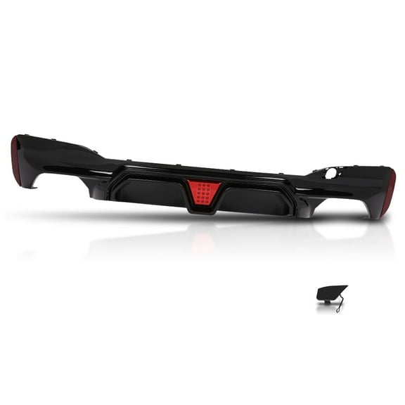 Rear Diffuser Lip M5 CS Style W/LED Light Fit For BMW G30/G31/G38 5 Series 2017-23