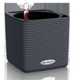 thumbnail image 1 of Lechuza 13384 14 cm Cube Planter Pot All in One Set - Slate Grey, 1 of 1