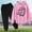 C-Pink275, variant on Outfits Sets For Kids Boys Girls Letter Print Long Sleeve Hooded Pull-On Tops and Trousers For Kids Seasonal Comfortable Clothing