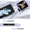 thumbnail image 6 of for Samsung Galaxy Z Flip 5 5G Case Designer Kickstand Shockproof Hard PC Camera Protection Cover for Girls Women -Purple, 6 of 14
