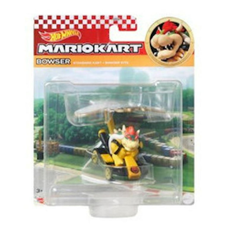 Hot Wheels Mario Kart Character Gliders Set, Bowser, Light-Blue