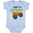 thumbnail image 3 of Inktastic Happy Halloween-monster truck with pumpkins, bats, cat,and ghost Boys or Girls Baby Bodysuit, 3 of 5