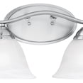 thumbnail image 2 of Atlas Lighting and Home 2-Light Vanity Light Fixture with Tulip Glass Shade - 17" - Brushed Nickel, 2 of 3