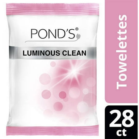 Pond's Luminous Clean MoistureClean Towelettes, 28 ct