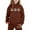 Coffee, variant on CAIXIA Girls Outfits Size 10-12 Girls Casual 2 Piece Outfit Set Cozy Hooded Pullover And Joggers Printed Tracksuit For Toddler Kids Winter Wear,Grey
