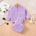 thumbnail image 2 of Ruyang Toddler Boys Girls Fleece Clothing Set Half Zip Up Sweatshirt Joggers 2 Piece Outfits Warm Sweatsuits Tracksuit, 2 of 7