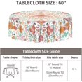 thumbnail image 5 of Boho Round Tablecloth 60 inch, Bohemian Floral Round Table Cloth Waterproof Stain Resistant Wrinkle-Free Table Cover for Dining Room Picnic Patio Party Outdoor Decor, 5 of 6
