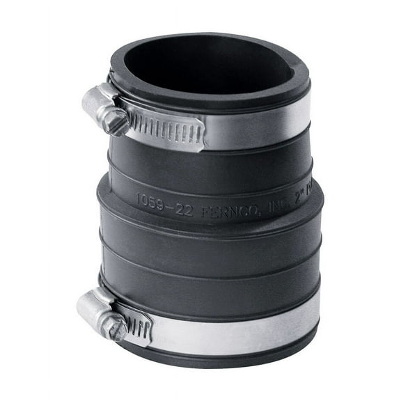 Fernco P1059-22 2-Inch by 2-Inch Rubber Flexible Coupling Repair Fitting