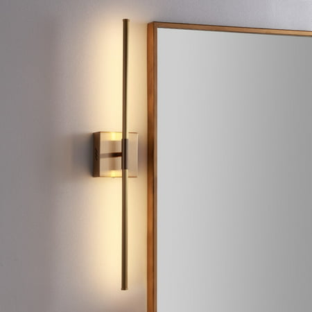 Makena 28" Dimmable Integrated LED Metal Wall Sconce, Gold