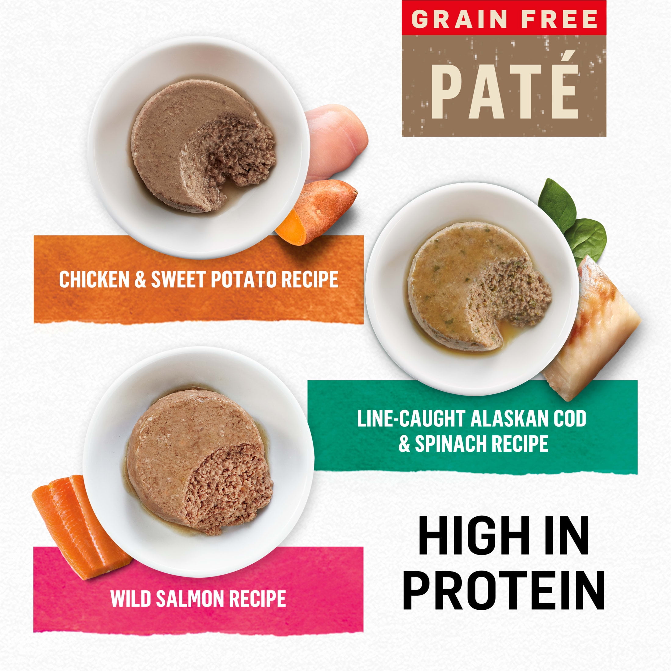 (4 pack) (6 Pack) Purina Beyond Grain Free, Natural Pate Wet Cat Food, Grain Free Pate Variety Pack, 3 oz. Cans