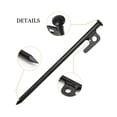 thumbnail image 4 of Mistaha Durable Forged Steel Tent Stakes - 8-Pack Black Camping Pegs Set with Various Length Options, 4 of 6