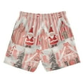 thumbnail image 7 of FORMRS Boys Swim Trunks Quick Dry Mesh Liner Boardshorts Sizes XS-XL, Light Pink Gingerbread Houses, 7 of 7