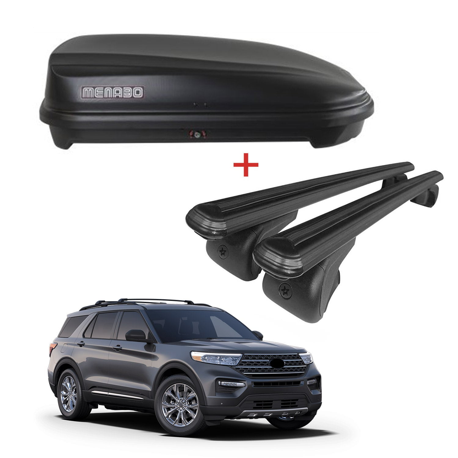 Cross Bar + Roof Box for Ford Explorer 20202023 Roof Carrier Mount