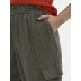 thumbnail image 4 of Time and Tru Women's and Women's Plus Cotton Double Cloth Cargo Pants, Sizes XS-4X, 4 of 5
