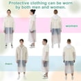 thumbnail image 4 of Bocaoying Reusable EVA Rain Ponchos with Hood for Adults, Lightweight & Tear-Resistant, 3 Pack, One Size Fits Most, White, 4 of 7