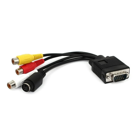 - Unique Bargains VGA SVGA to S-video 3RCA TV AV Converter Connector Electric Cable