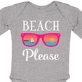 thumbnail image 4 of Inktastic Beach Please Sunglasses Gift Girls Long Sleeve Baby Bodysuit, 4 of 5