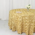 Efavormart 120" Wholesale Round Table Cover CHAMPAGNE Grandiose Rosette ...