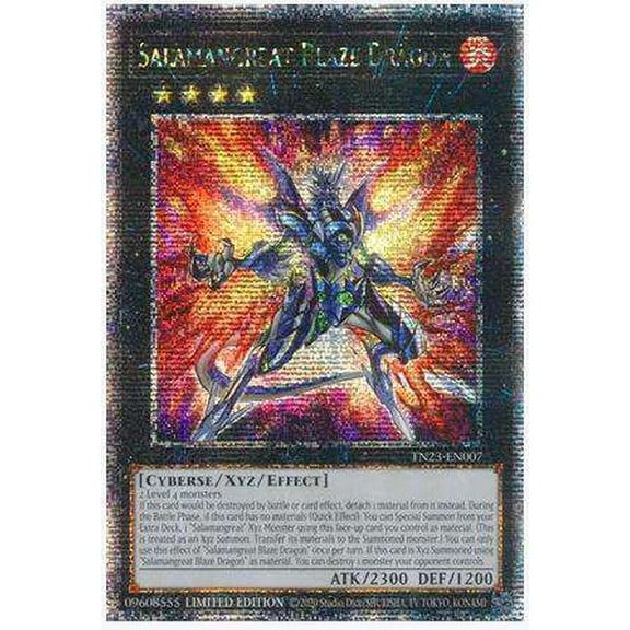 YuGiOh 25th Anniversary Quarter Century Secret Rare Salamangreat Blaze Dragon TN23-EN007