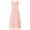 Pink, variant on Junior Girls V Neck Bowknot Hollow Back Bridesmaid Pageant Prom Wedding Long Maxi Dress Lavender 8