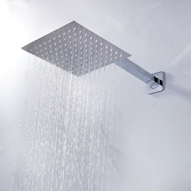 Bgsha 8 inch Large Round/Square Shower Head Overhead Rainfall Chrome Stainless Steel
