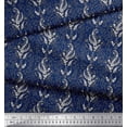 thumbnail image 3 of Soimoi Rayon Crepe Fabric Leaves Block Print Sewing Fabric Yard 46 Inch Wide, 3 of 5