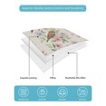 thumbnail image 4 of Quilts Queen Size Bedding Set, Watercolor Botanical Reversible Summer Quilt 3 Pieces, Spring Flowers Birds Rustic Beige Lightweight Bedspreads Coverlets with 2 Pillow Shams for All Seasons, 4 of 5