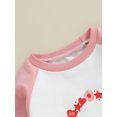 thumbnail image 5 of Bagilaanoe Newborn Baby Girl Oversized Romper Sweatshirt Long Sleeve Bodysuits Letter Print Pullover 3M 6M 12M 18M 24M Infant Casual Tee Tops, 5 of 8