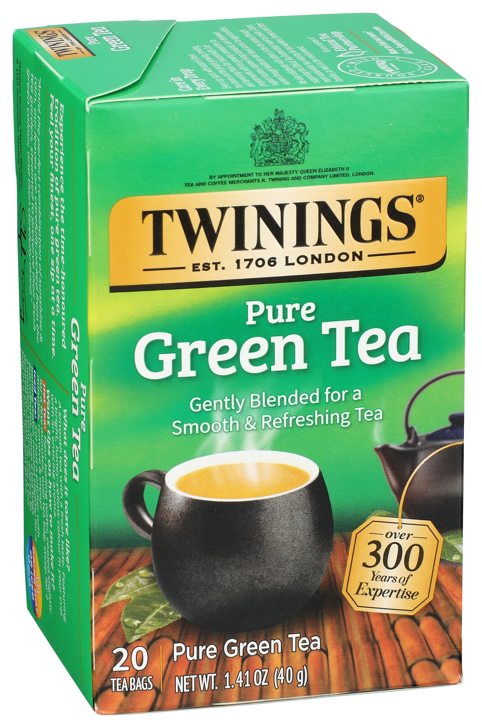 Pack of 6, Twining Pure Green Tea, 1.41 oz