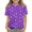 Purple, variant on HAJWOH Halloween Shirts for Toddler Kids Girls 3/4 Sleeve Funny Graphic T-Shirt Casual Crewneck Tunic Tops Halloween Clothing