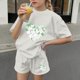 thumbnail image 5 of Vestido de manga corta para niños Día de San Patricio impreso de dos piezas Conjunto de cuello redondo con pantalones cortos, blusa de manga corta, 5 of 6
