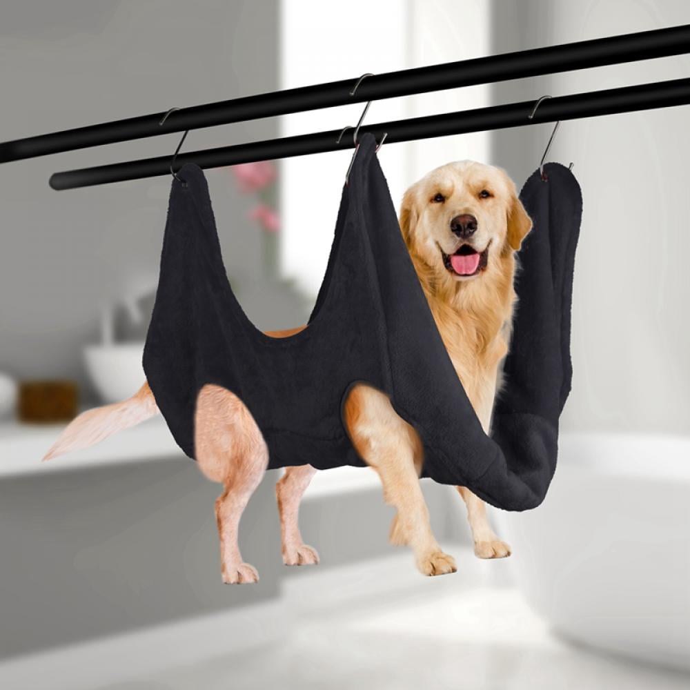buddydew Pet Dog Grooming Hammock Harness 2 in 1 Drying Towel for Pet Hammock Restraint Bag Dog Hanging Harness Pet Comb Ear/Eye Care Naili File for Bathing 