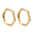thumbnail image 1 of Unique Bargains G1 Lock Nut, Hex Brass Female Locknut for Plumbing 2 Pack, 1 of 5