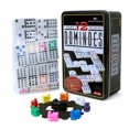 thumbnail image 1 of Classic Game, Bright Color-Dot Dominoes Set In Durable Tin Box, Domino Set Game With Circle Corners For Child Safety, 1 of 6