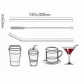 thumbnail image 2 of 12-Pack Durable Clear Glass Straws, Includes Straight and Bent Designs for Everyday Use, 2 of 4