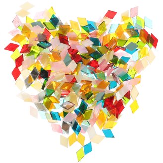Heart Mosaic Decoration Craft Kits For Kids - 5 Designs, 10cm Tall, Self-Adhesive Foam Tiles, No Glue Needed