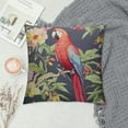 thumbnail image 2 of COMIO  Tropical Tree Throw Pillow Cover Flowers of Hibiscus Blooming Ginger Palm Leaves Parrot Ara and Toucan Fabric for Couch Bed Sofa Car Waist Cushion Cover, 2 of 5