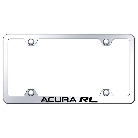 Acura RL Laser Etched Logo Wide Body License Plate Frame (Chrome)