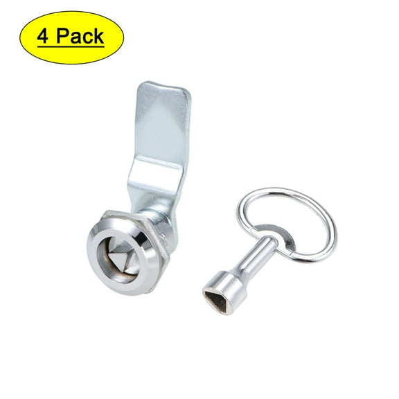 Tubular Cam Locks 22mm Cylinder Dia 52mm Long Cam Triangle Keyed Alike 4Pcs