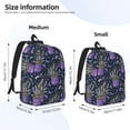 thumbnail image 3 of Rateoe Lavender Flowers Pattern Canvas College Laptop Backpack,Travel Daypack,Durable Rucksack Travel Notebook Bag School Backpack Book Bag for Men Women-Medium, 3 of 7