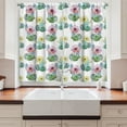 thumbnail image 2 of Ambesonne Vintage Kitchen Curtains, Mexican Plant Cactus, 55"x45", Pink Green and Blue, 2 of 3