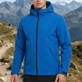 thumbnail image 5 of Full Zip Hooded Jacket for Men,Lightweight Windproof Waterproof Outdoor Casual Rain Coat with Front Pockets and Adjustable Cuffs, 5 of 6