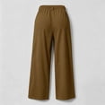 thumbnail image 7 of Busydd Waffle Wide Leg Pants for Women Trendy High Waisted Front Pleated Dress Pants Casual Business Solid Color Work Trousers with Side Pockets 2XL, 7 of 7