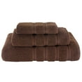 thumbnail image 1 of American Soft Linen Ensemble de 3 Pcs, 100 % Coton Turc Véritable, Serviettes de Luxe - Marron Chocolat, 1 of 3