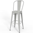 thumbnail image 3 of Simpli Home Fletcher 30" Industrial Metal Bar Stool in White (Set of 2), 3 of 9