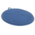 thumbnail image 3 of Handy Housewares 4" Round Silicone Dish Scrubbing Sponge / Vegetable Scrubber Brush - Pastel Blue 3 Pack, 3 of 4
