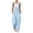 Light Blue, variant on Women Adjustable Strap Cargo Wide Leg Overalls, Multi Flap Pocket Loose Fit Bib Jumpsuit, Soft Casual Oversized Baggy Jumpsuit Army Green S(S)