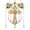Decorative Gold Cross Wind Chime A4#9, variant on Vintage Style Robin Bird Wind Chime with Crystals, Durable Metal Hanging Ornament for Patio, Porch and Garden Decoration