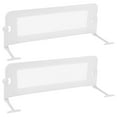 thumbnail image 1 of Costway 2 PCS 42" Toddler Foldable Bed Rail with Adjustable Safety Strap Bedrail Guard White, 1 of 7