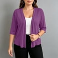thumbnail image 3 of fatyb Womens Plus Size Cardigan Half Sleeve Lightweight Jacket Open Front Summer Casual Loose Cover Up, 3 of 7